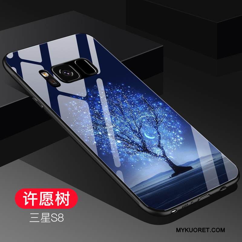 Kuori Samsung Galaxy S8 Laukut Lasi Murtumaton, Kotelo Samsung Galaxy S8 Luova Tide-brändi Kulta