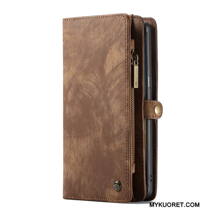 Kuori Samsung Galaxy S8+ Laukut Liiketoiminta Sininen, Kotelo Samsung Galaxy S8+ Nahka Kortti Puhelimen Kuoret