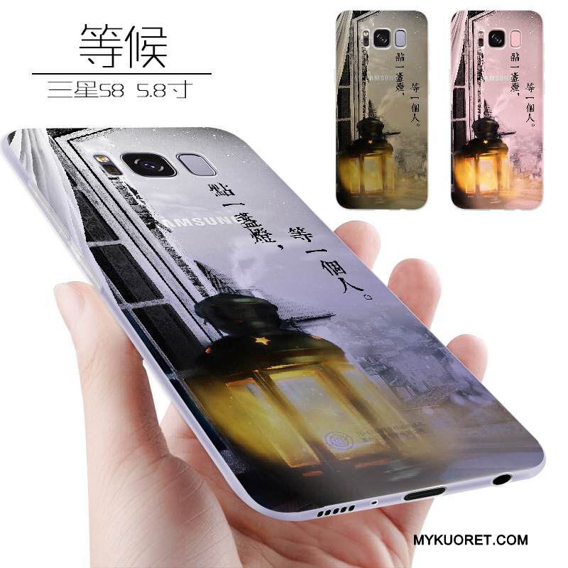 Kuori Samsung Galaxy S8 Laukut Ohut Trendi, Kotelo Samsung Galaxy S8 Pehmeä Neste Violetti Murtumaton