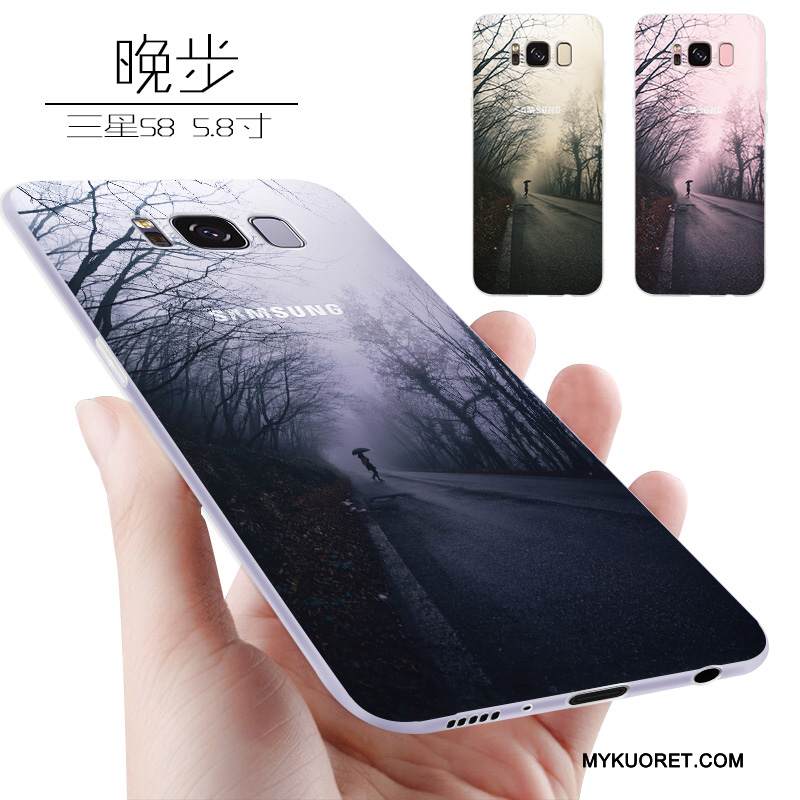 Kuori Samsung Galaxy S8 Laukut Ohut Trendi, Kotelo Samsung Galaxy S8 Pehmeä Neste Violetti Murtumaton