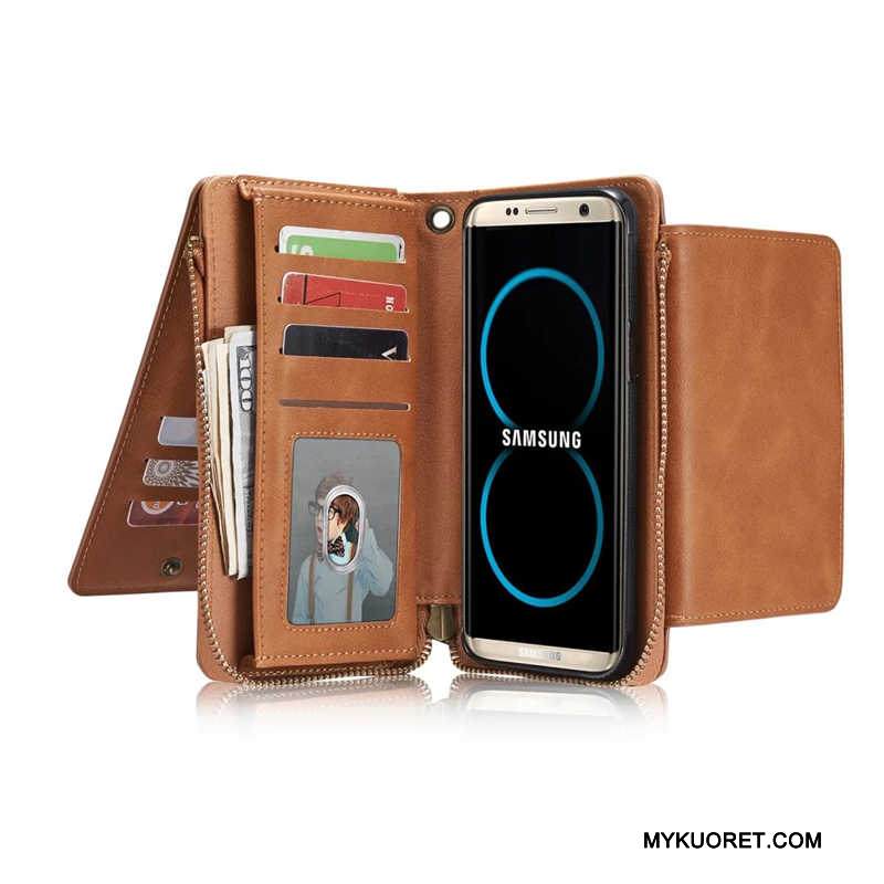 Kuori Samsung Galaxy S8 Laukut Puhelimen Kuoret Musta, Kotelo Samsung Galaxy S8 Salkku