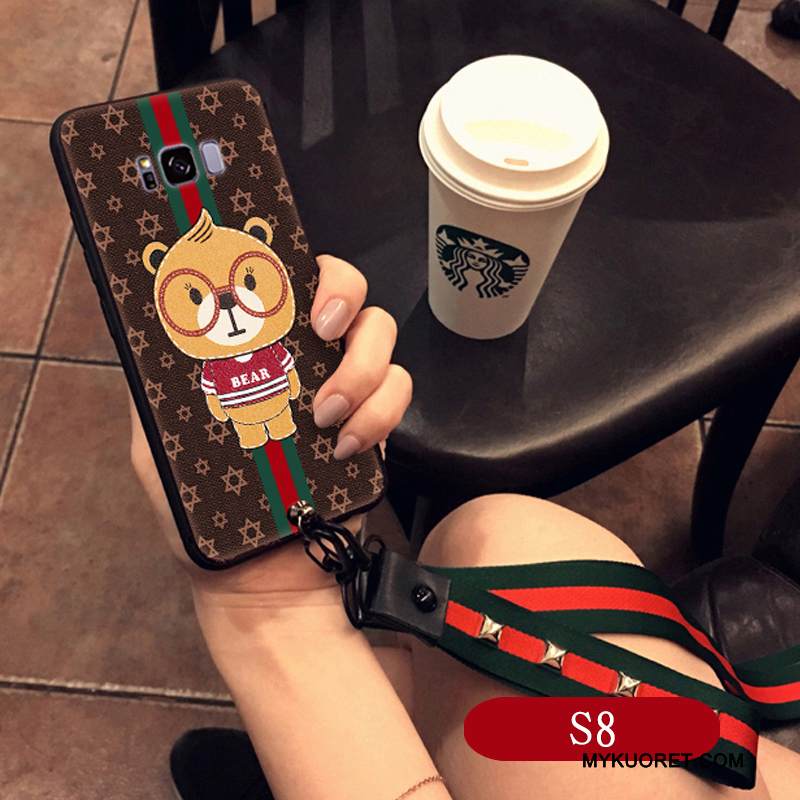 Kuori Samsung Galaxy S8+ Laukut Ripustettava Kaula Punainen, Kotelo Samsung Galaxy S8+ Luova Puhelimen Kuoret Pieni