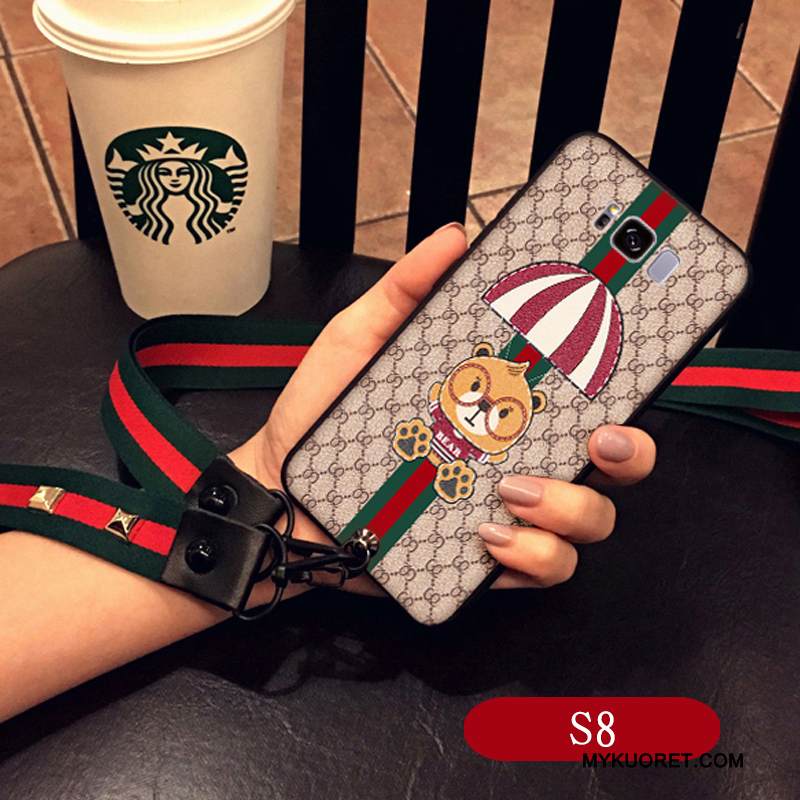 Kuori Samsung Galaxy S8+ Laukut Ripustettava Kaula Punainen, Kotelo Samsung Galaxy S8+ Luova Puhelimen Kuoret Pieni