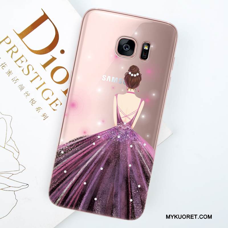 Kuori Samsung Galaxy S8 Laukut Violetti Puhelimen Kuoret, Kotelo Samsung Galaxy S8 Silikoni Murtumaton Ripustettavat Koristeet