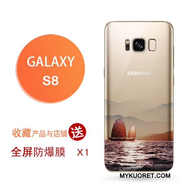 Kuori Samsung Galaxy S8 Laukut Yksinkertainen Trendi, Kotelo Samsung Galaxy S8 Suojaus Puhelimen Kuoret Sininen