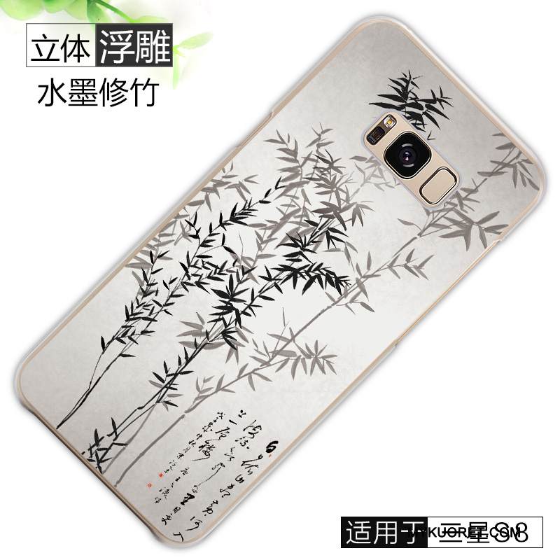 Kuori Samsung Galaxy S8 Luova Harmaa Pesty Suede, Kotelo Samsung Galaxy S8 Suojaus Kova Puhelimen Kuoret