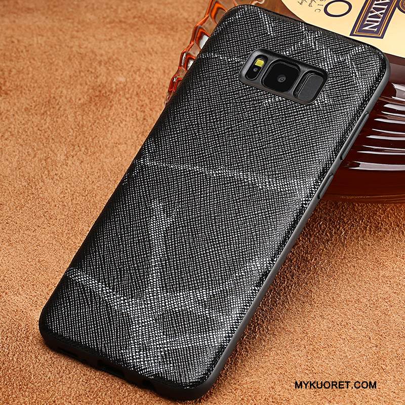 Kuori Samsung Galaxy S8+ Luova Murtumaton Liiketoiminta, Kotelo Samsung Galaxy S8+ Ylellisyys Musta Puhelimen Kuoret