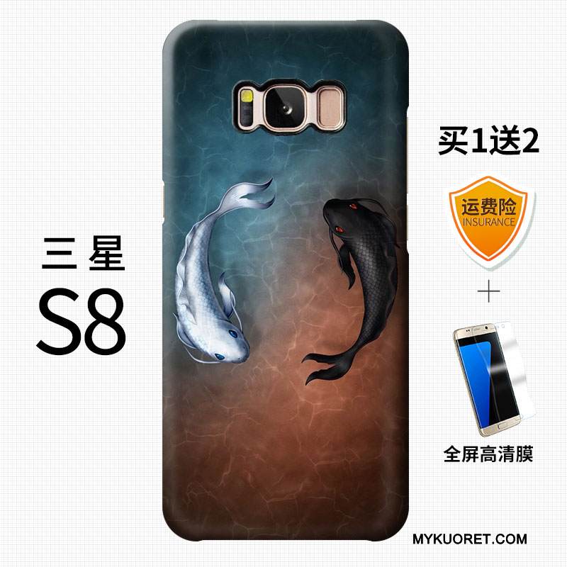 Kuori Samsung Galaxy S8 Luova Persoonallisuus Kova, Kotelo Samsung Galaxy S8 Suojaus Puhelimen Kuoret Pesty Suede