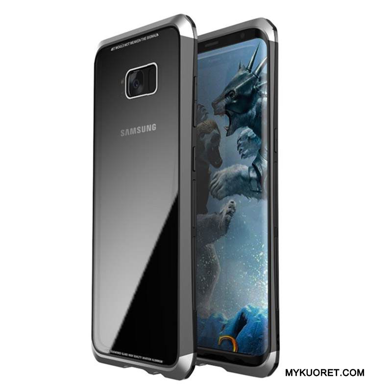 Kuori Samsung Galaxy S8 Metalli Karkaisu Kulta, Kotelo Samsung Galaxy S8 Laukut Puhelimen Kuoret Murtumaton