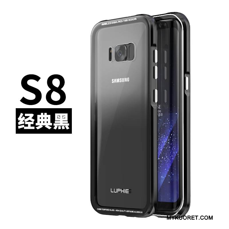 Kuori Samsung Galaxy S8 Metalli Kehys Murtumaton, Kotelo Samsung Galaxy S8 Suojaus Puhelimen Kuoret Kulta