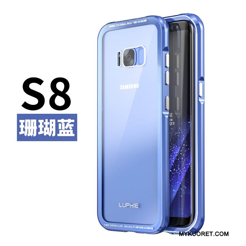 Kuori Samsung Galaxy S8 Metalli Kehys Murtumaton, Kotelo Samsung Galaxy S8 Suojaus Puhelimen Kuoret Kulta