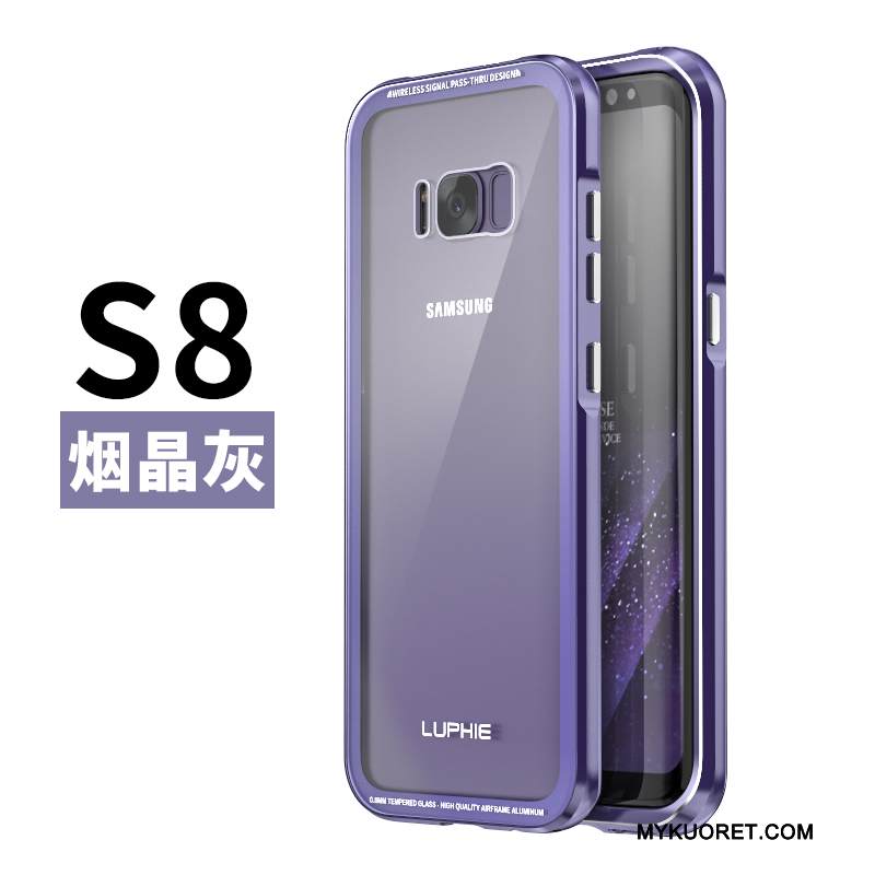 Kuori Samsung Galaxy S8 Metalli Kehys Murtumaton, Kotelo Samsung Galaxy S8 Suojaus Puhelimen Kuoret Kulta