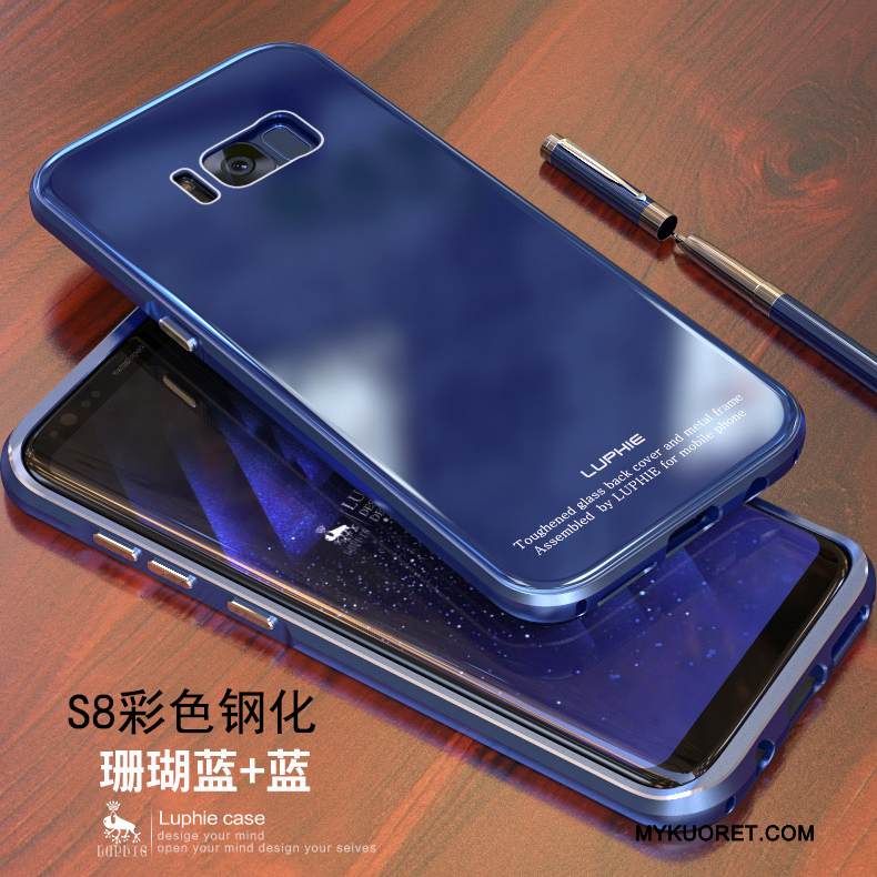 Kuori Samsung Galaxy S8 Metalli Kehys Murtumaton, Kotelo Samsung Galaxy S8 Suojaus Puhelimen Kuoret Kulta