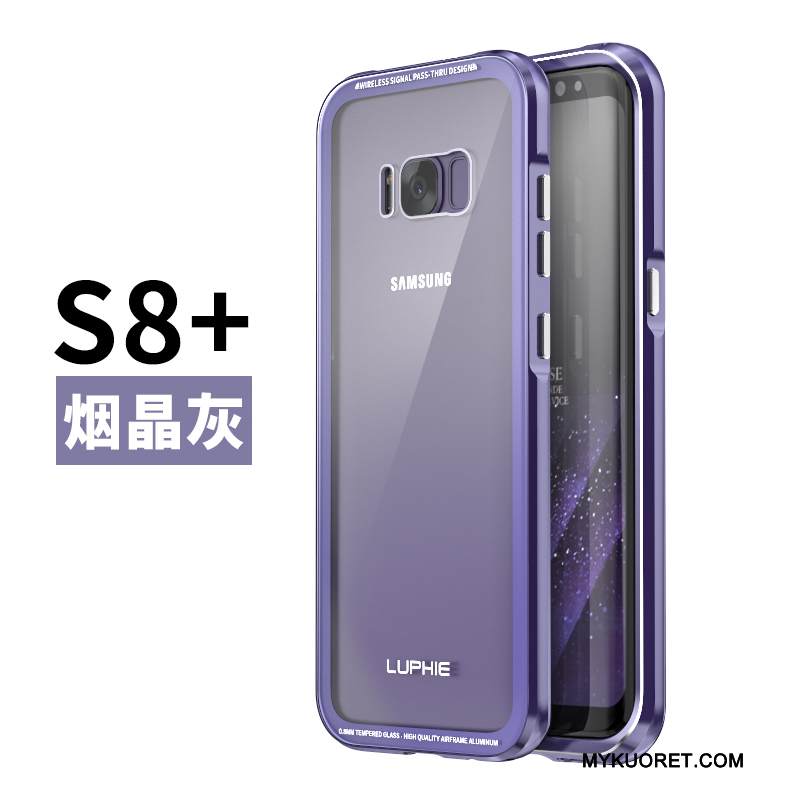 Kuori Samsung Galaxy S8+ Metalli Murtumaton Kulta, Kotelo Samsung Galaxy S8+ Suojaus Sininen Puhelimen Kuoret