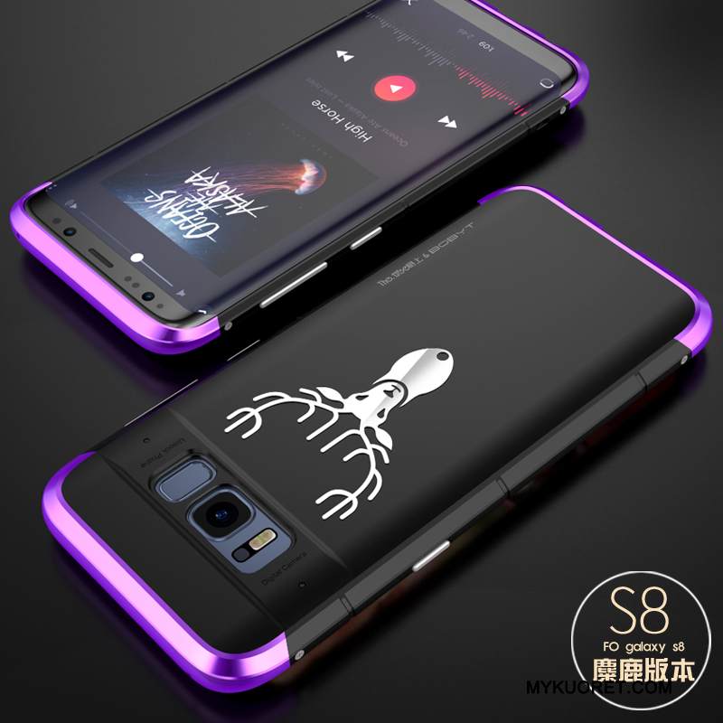 Kuori Samsung Galaxy S8 Metalli Ohut Ultra, Kotelo Samsung Galaxy S8 Luova Tide-brändi Musta