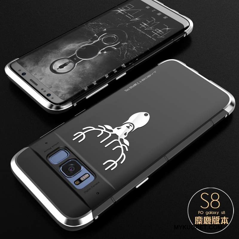 Kuori Samsung Galaxy S8 Metalli Ohut Ultra, Kotelo Samsung Galaxy S8 Luova Tide-brändi Musta