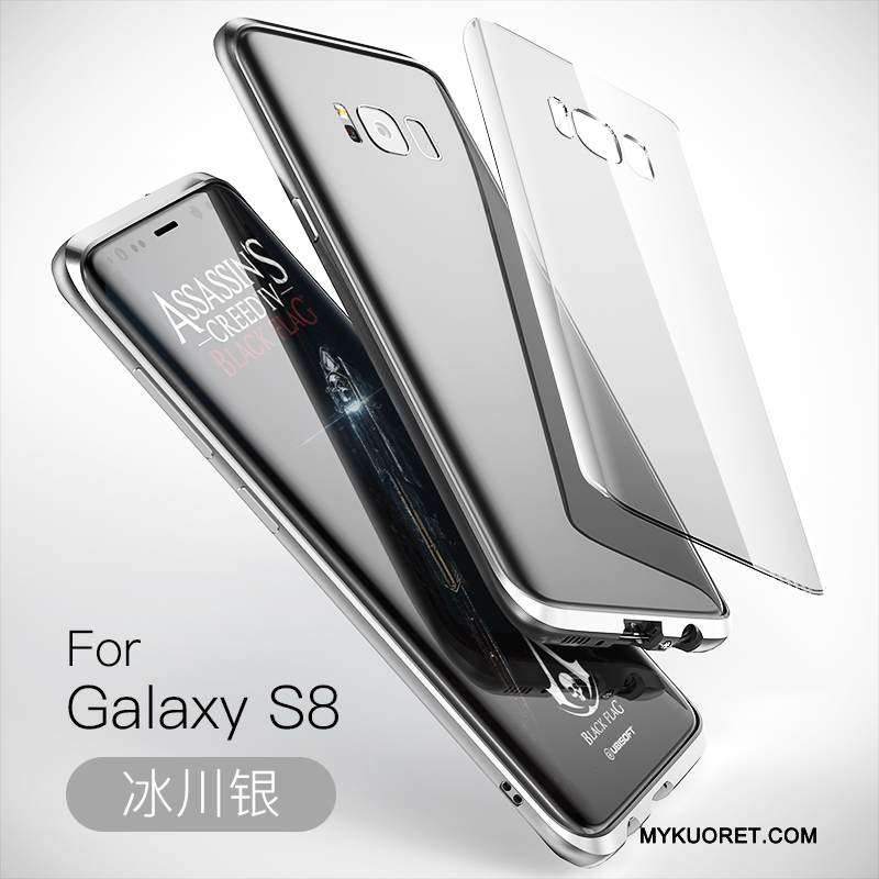 Kuori Samsung Galaxy S8 Metalli Puhelimen Kuoret Sininen, Kotelo Samsung Galaxy S8 Luova Kehys Murtumaton
