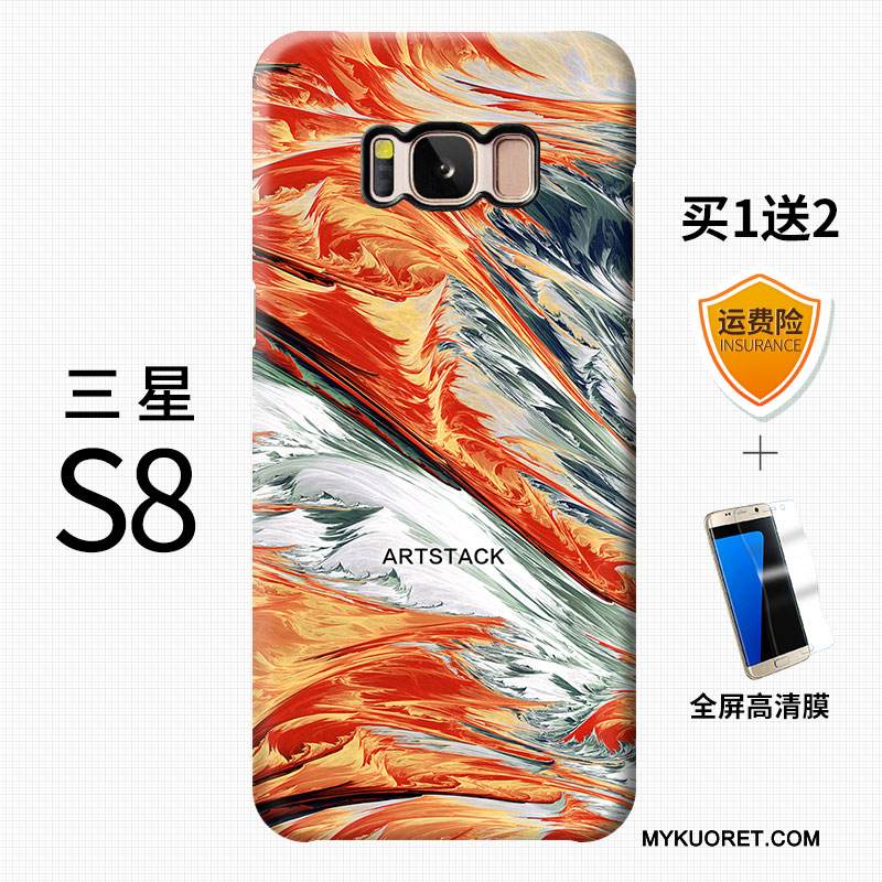Kuori Samsung Galaxy S8 Monivärinen Murtumaton Trendi, Kotelo Samsung Galaxy S8 Luova Kova Persoonallisuus
