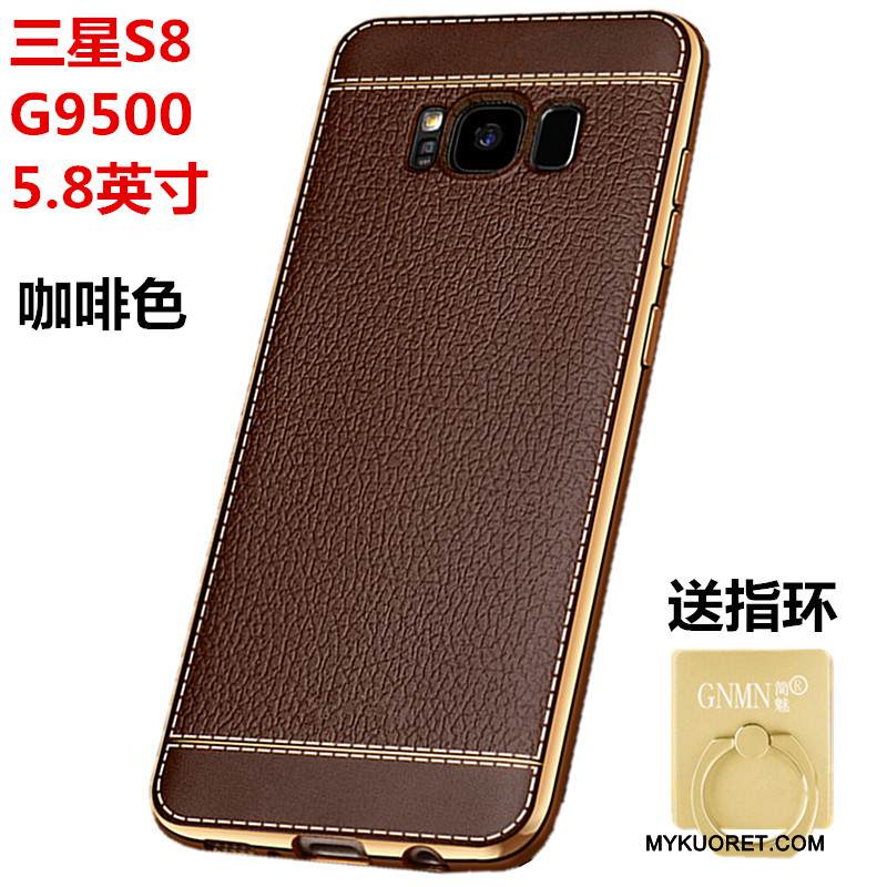 Kuori Samsung Galaxy S8 Nahka Kukkakuvio Puhelimen Kuoret, Kotelo Samsung Galaxy S8 Suojaus