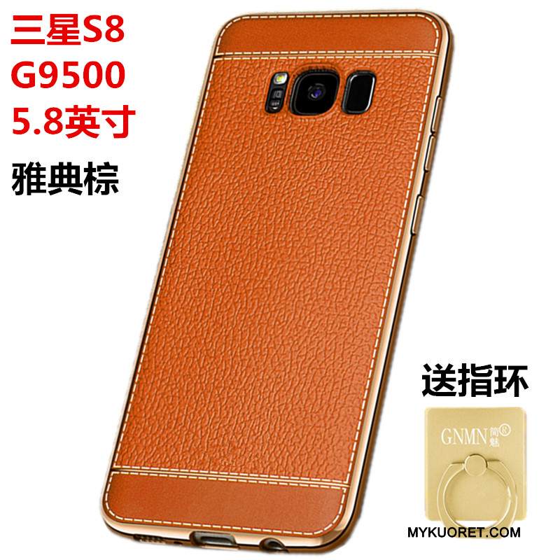 Kuori Samsung Galaxy S8 Nahka Kukkakuvio Puhelimen Kuoret, Kotelo Samsung Galaxy S8 Suojaus