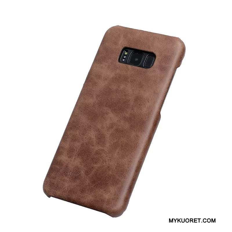 Kuori Samsung Galaxy S8+ Nahka Murtumaton Lehmä, Kotelo Samsung Galaxy S8+ Suojaus Puhelimen Kuoret Musta
