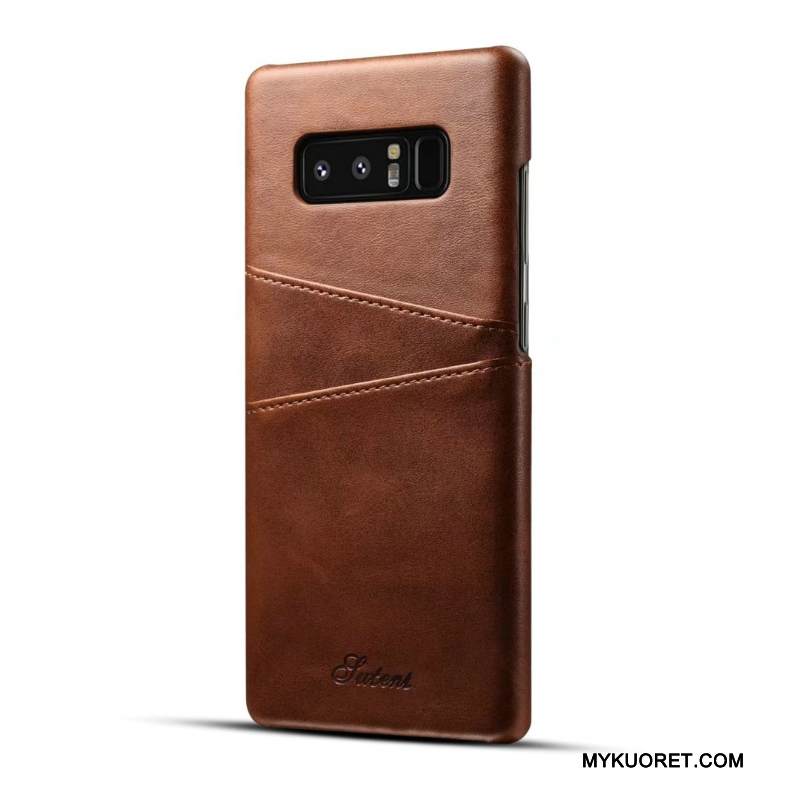 Kuori Samsung Galaxy S8+ Nahka Persoonallisuus Oranssi, Kotelo Samsung Galaxy S8+ Suojaus Kaunis Puhelimen Kuoret
