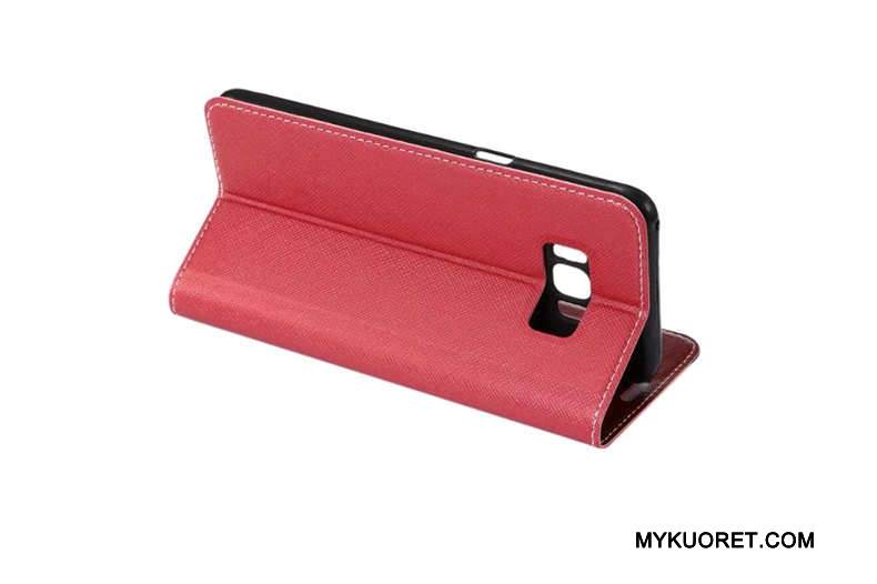 Kuori Samsung Galaxy S8 Nahka Puhelimen Kuoret Vaaleansininen, Kotelo Samsung Galaxy S8 Suojaus Kukkakuvio