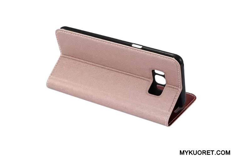 Kuori Samsung Galaxy S8 Nahka Puhelimen Kuoret Vaaleansininen, Kotelo Samsung Galaxy S8 Suojaus Kukkakuvio