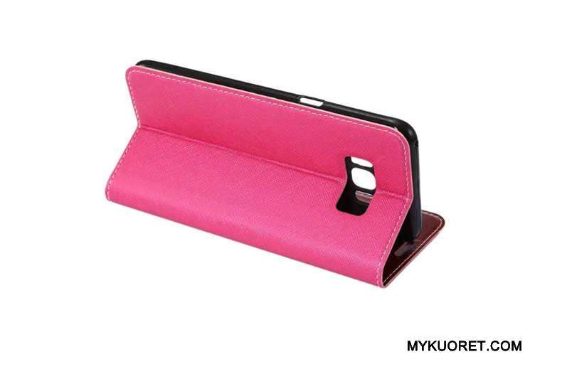 Kuori Samsung Galaxy S8 Nahka Puhelimen Kuoret Vaaleansininen, Kotelo Samsung Galaxy S8 Suojaus Kukkakuvio