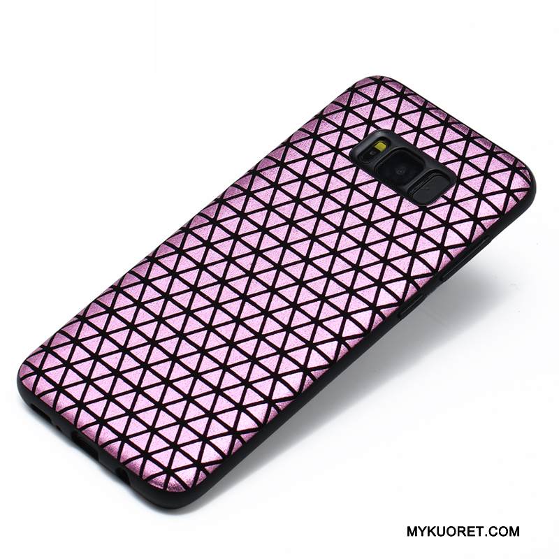 Kuori Samsung Galaxy S8+ Nahka Trendi Violetti, Kotelo Samsung Galaxy S8+ Ylellisyys Puhelimen Kuoret Takakansi