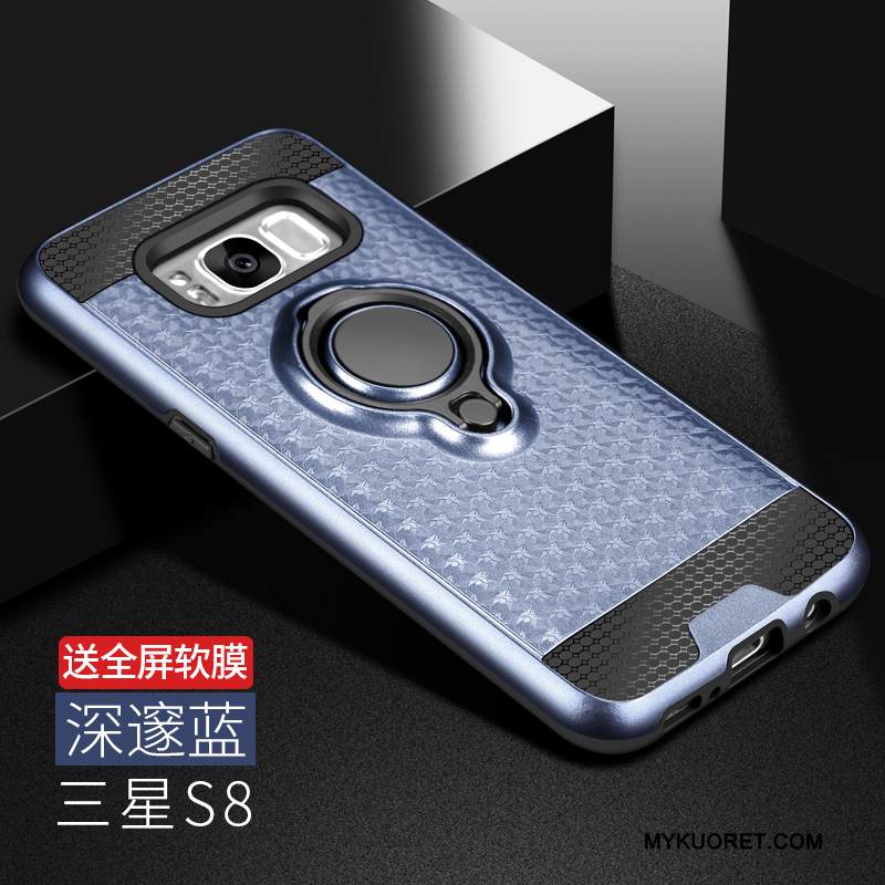 Kuori Samsung Galaxy S8 Pehmeä Neste Kova Rengas, Kotelo Samsung Galaxy S8 Laukut Kulta Murtumaton