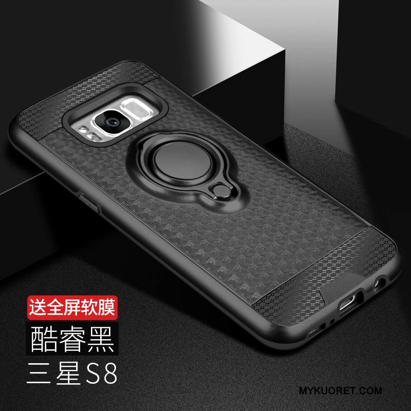 Kuori Samsung Galaxy S8 Pehmeä Neste Kova Rengas, Kotelo Samsung Galaxy S8 Laukut Kulta Murtumaton