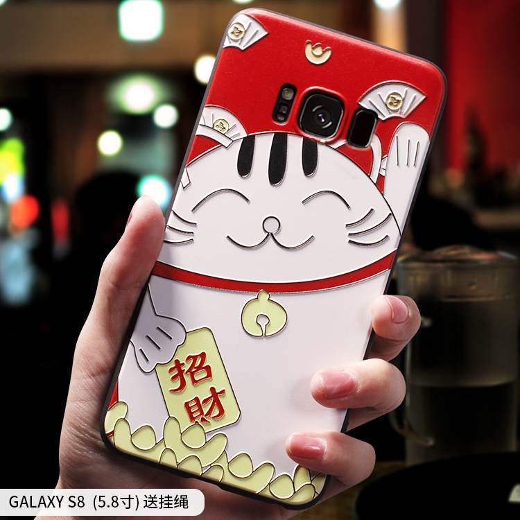 Kuori Samsung Galaxy S8 Pehmeä Neste Murtumaton Tide-brändi, Kotelo Samsung Galaxy S8 Luova Kissa Rikkaus