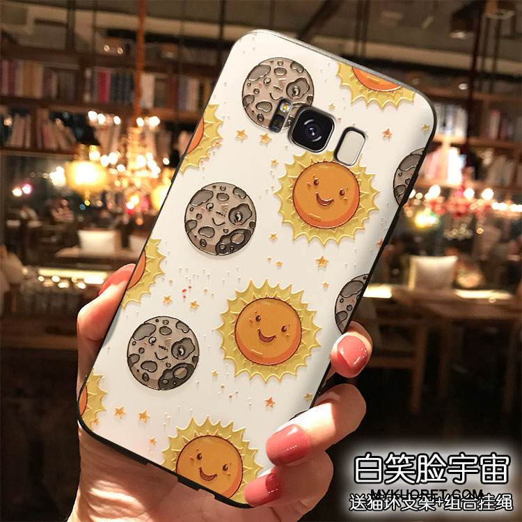 Kuori Samsung Galaxy S8+ Sarjakuva Trendi Jauhe, Kotelo Samsung Galaxy S8+ Silikoni Puhelimen Kuoret Ripustettavat Koristeet