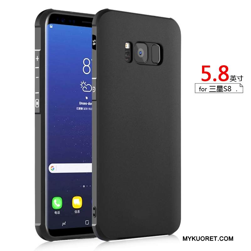 Kuori Samsung Galaxy S8+ Silikoni Musta Murtumaton, Kotelo Samsung Galaxy S8+ Laukut Trendi Puhelimen Kuoret