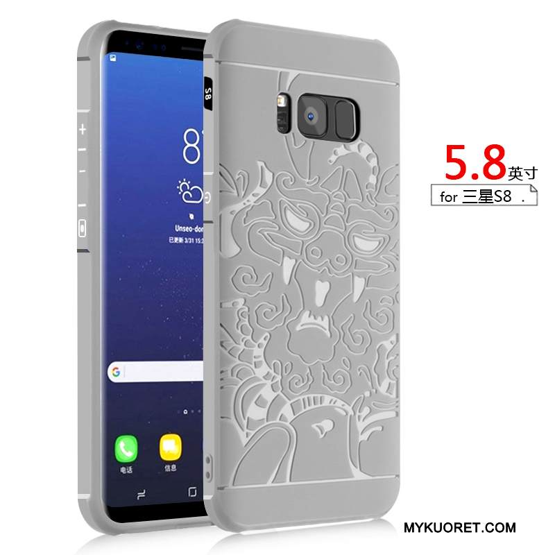 Kuori Samsung Galaxy S8+ Silikoni Musta Murtumaton, Kotelo Samsung Galaxy S8+ Laukut Trendi Puhelimen Kuoret
