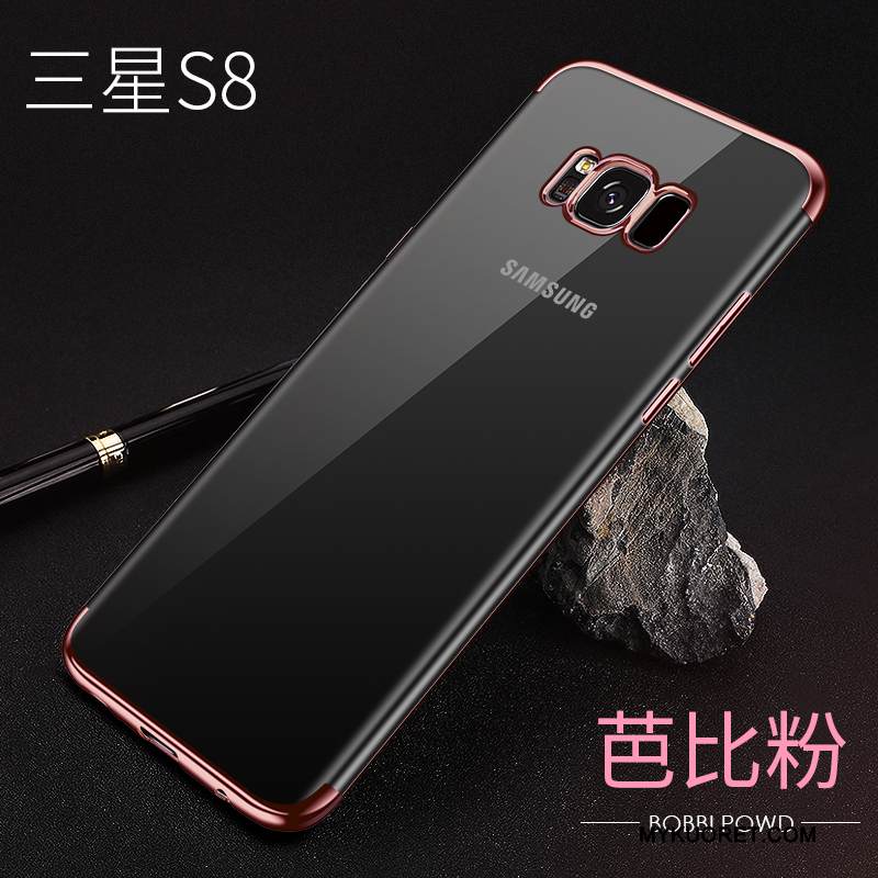 Kuori Samsung Galaxy S8 Silikoni Ohut Puhelimen Kuoret, Kotelo Samsung Galaxy S8 Pehmeä Neste Läpinäkyvä Punainen