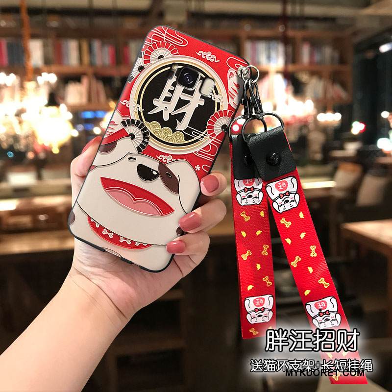 Kuori Samsung Galaxy S8+ Silikoni Puhelimen Kuoret Trendi, Kotelo Samsung Galaxy S8+ Rikkaus Punainen