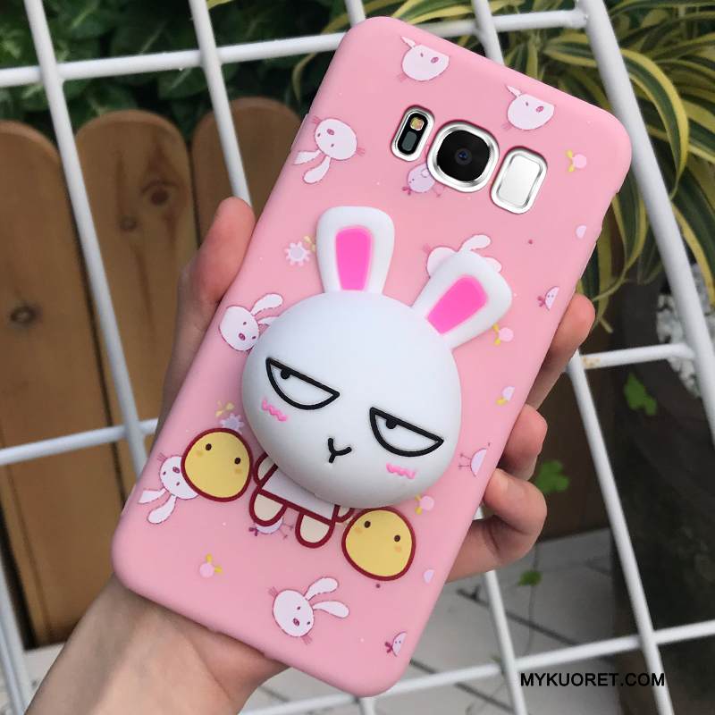 Kuori Samsung Galaxy S8 Silikoni Puhelimen Kuoret Trendi, Kotelo Samsung Galaxy S8 Suojaus Musta Ripustettava Kaula