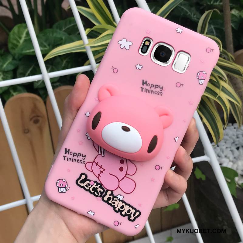 Kuori Samsung Galaxy S8 Silikoni Puhelimen Kuoret Trendi, Kotelo Samsung Galaxy S8 Suojaus Musta Ripustettava Kaula