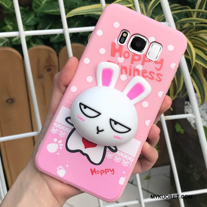 Kuori Samsung Galaxy S8 Silikoni Puhelimen Kuoret Trendi, Kotelo Samsung Galaxy S8 Suojaus Musta Ripustettava Kaula