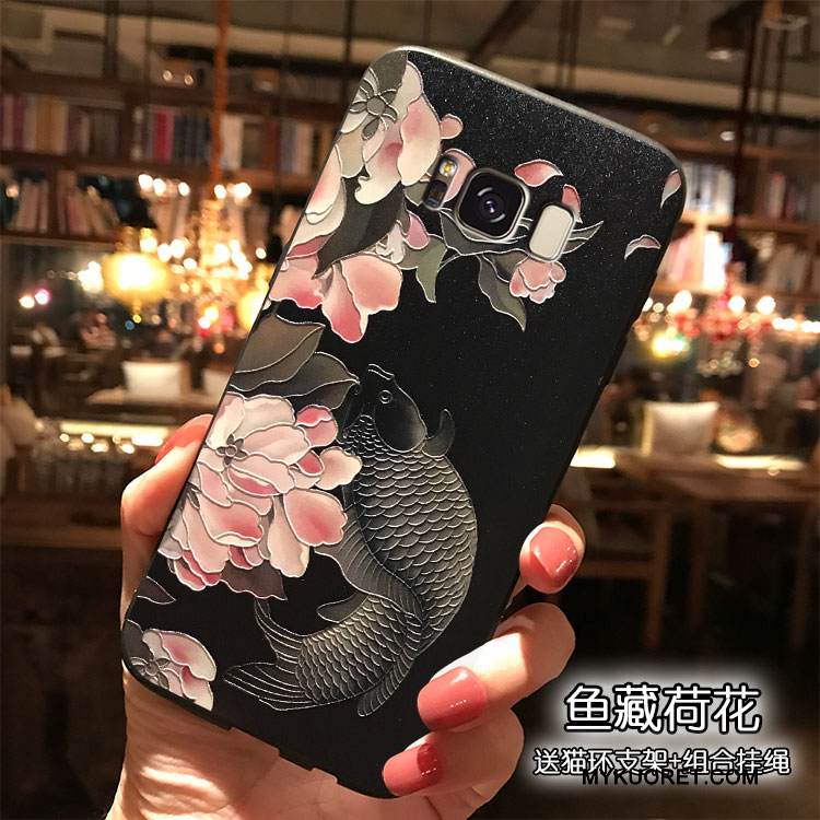 Kuori Samsung Galaxy S8 Silikoni Tuuli Vihreä, Kotelo Samsung Galaxy S8 Ripustettavat Koristeet Puhelimen Kuoret