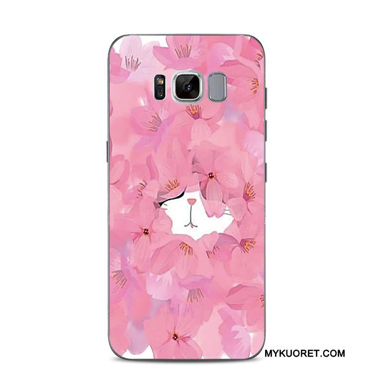 Kuori Samsung Galaxy S8+ Silikoni Vihreä Pitsi, Kotelo Samsung Galaxy S8+ Kohokuviointi Vaalean Puhelimen Kuoret
