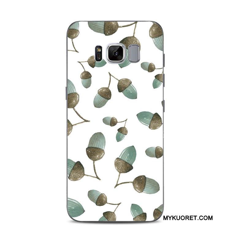 Kuori Samsung Galaxy S8+ Silikoni Vihreä Pitsi, Kotelo Samsung Galaxy S8+ Kohokuviointi Vaalean Puhelimen Kuoret