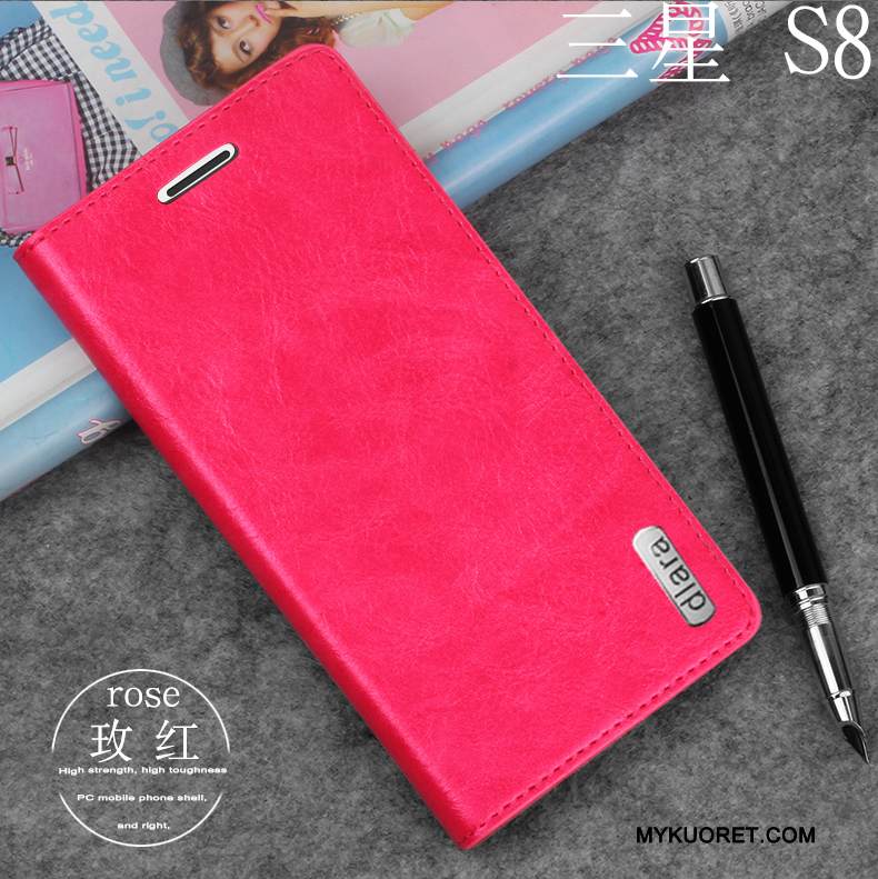 Kuori Samsung Galaxy S8 Suojaus Murtumaton Puhelimen Kuoret, Kotelo Samsung Galaxy S8 Pehmeä Neste Punainen