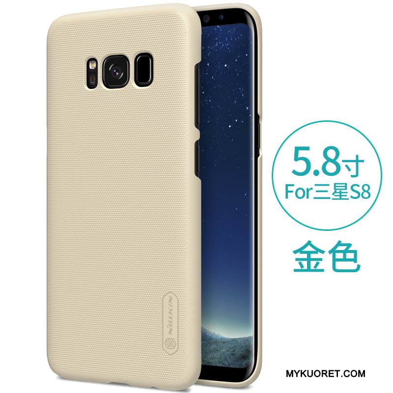 Kuori Samsung Galaxy S8 Suojaus Pesty Suede Jauhe, Kotelo Samsung Galaxy S8 Kulta Murtumaton