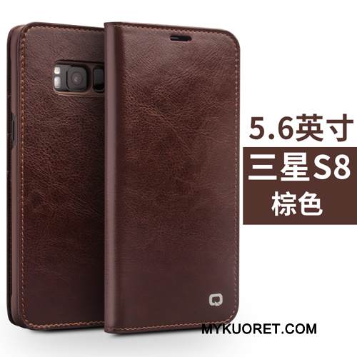 Kuori Samsung Galaxy S8+ Suojaus Puhelimen Kuoret, Kotelo Samsung Galaxy S8+ Nahka
