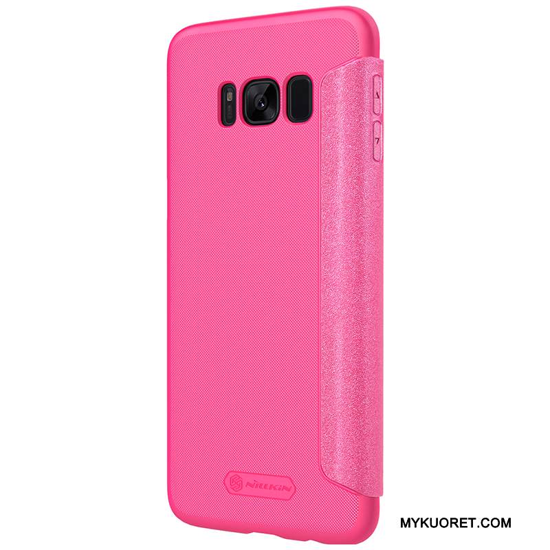 Kuori Samsung Galaxy S8+ Suojaus Puhelimen Kuoret Kulta, Kotelo Samsung Galaxy S8+ Nahka Punainen