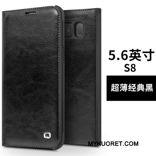 Kuori Samsung Galaxy S8 Suojaus Puhelimen Kuoret Liiketoiminta, Kotelo Samsung Galaxy S8 Nahka Ohut