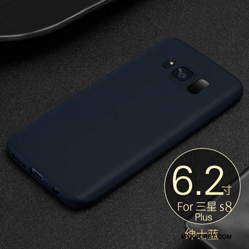 Kuori Samsung Galaxy S8+ Suojaus Puhelimen Kuoret Pesty Suede, Kotelo Samsung Galaxy S8+ Pehmeä Neste Yksinkertainen Musta
